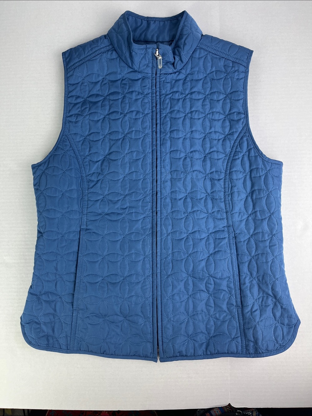 Liz Golf Blue Lightweight Quilted Vest - Small